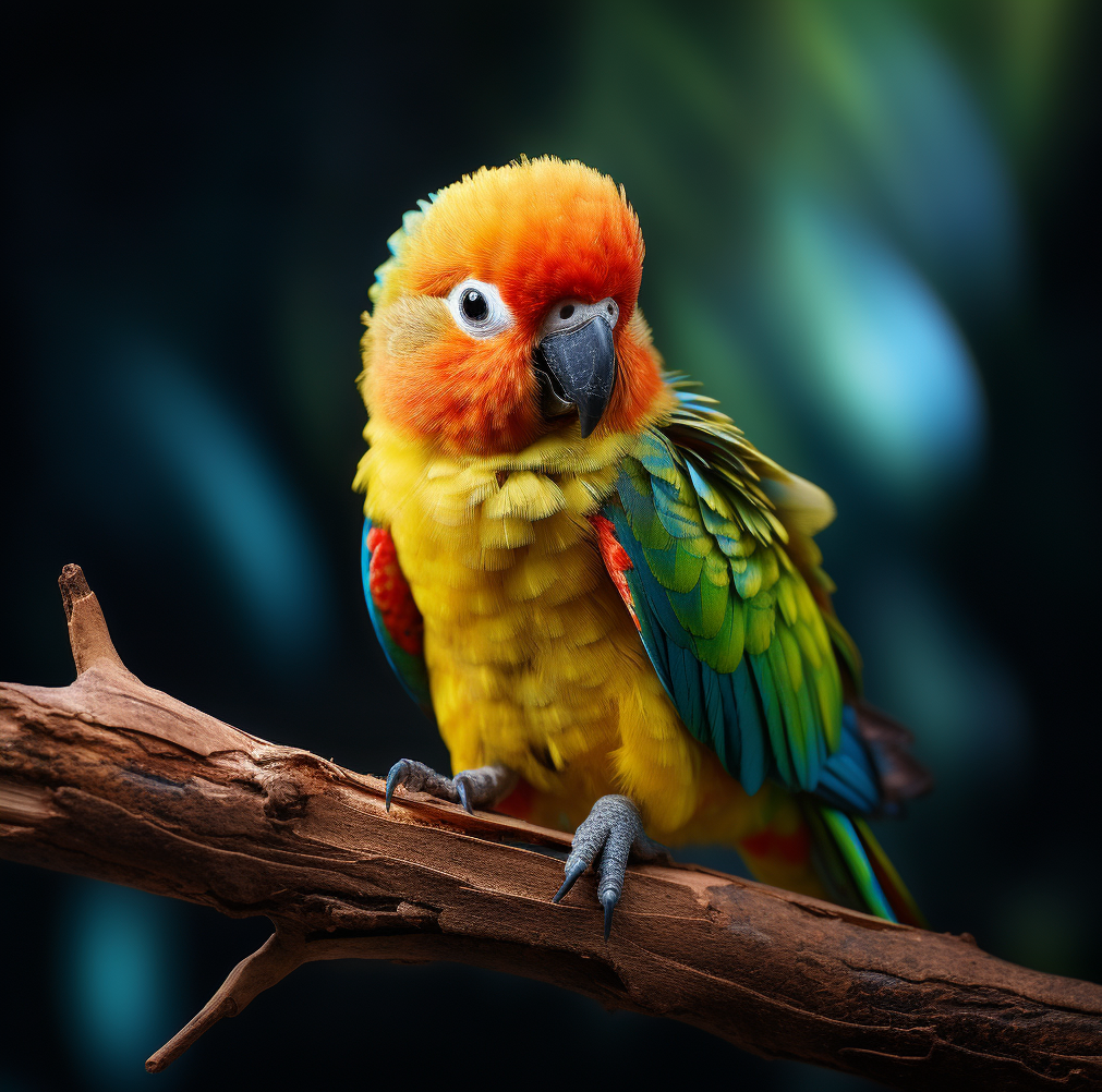 zkrqze9476_The_little_parrot_stood_on_a_branch_raising_its_claw_9f385803-1904-4229-86d1-09c7c8a470fc_副本.png